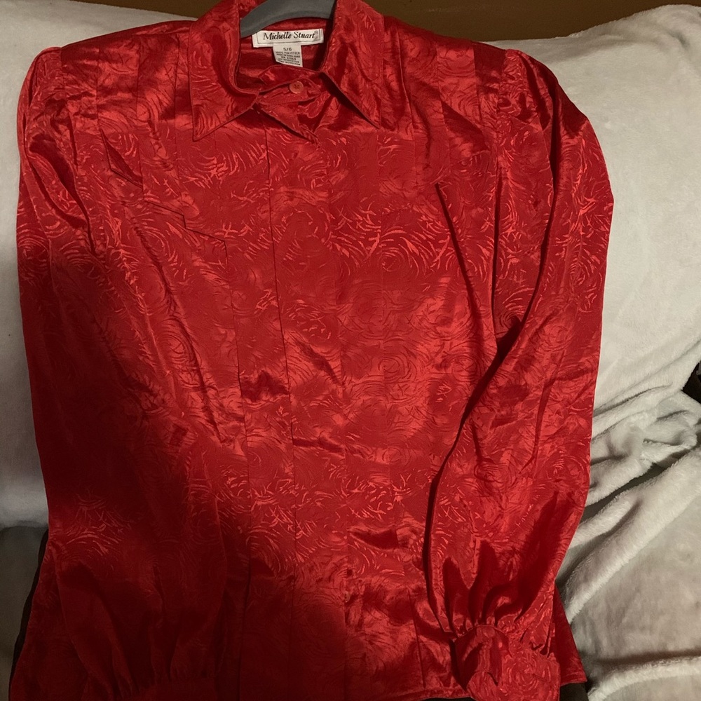 Beautiful Red Silk Michelle Stuart